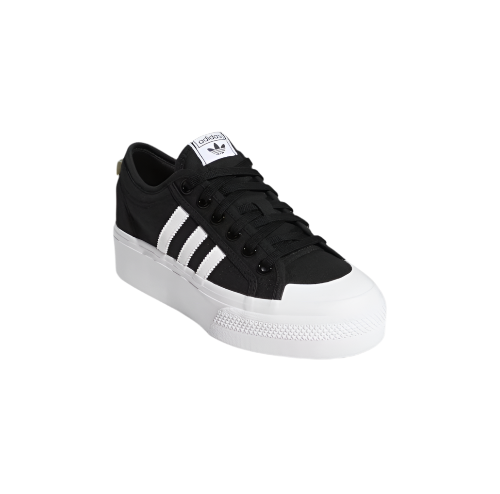 ADIDAS NIZZA PLATFORM SHOES “BLACK/WHITE”