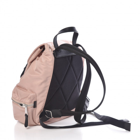 BURBERRY
Nylon Logo Print Medium Rucksack Backpack Rose Beige