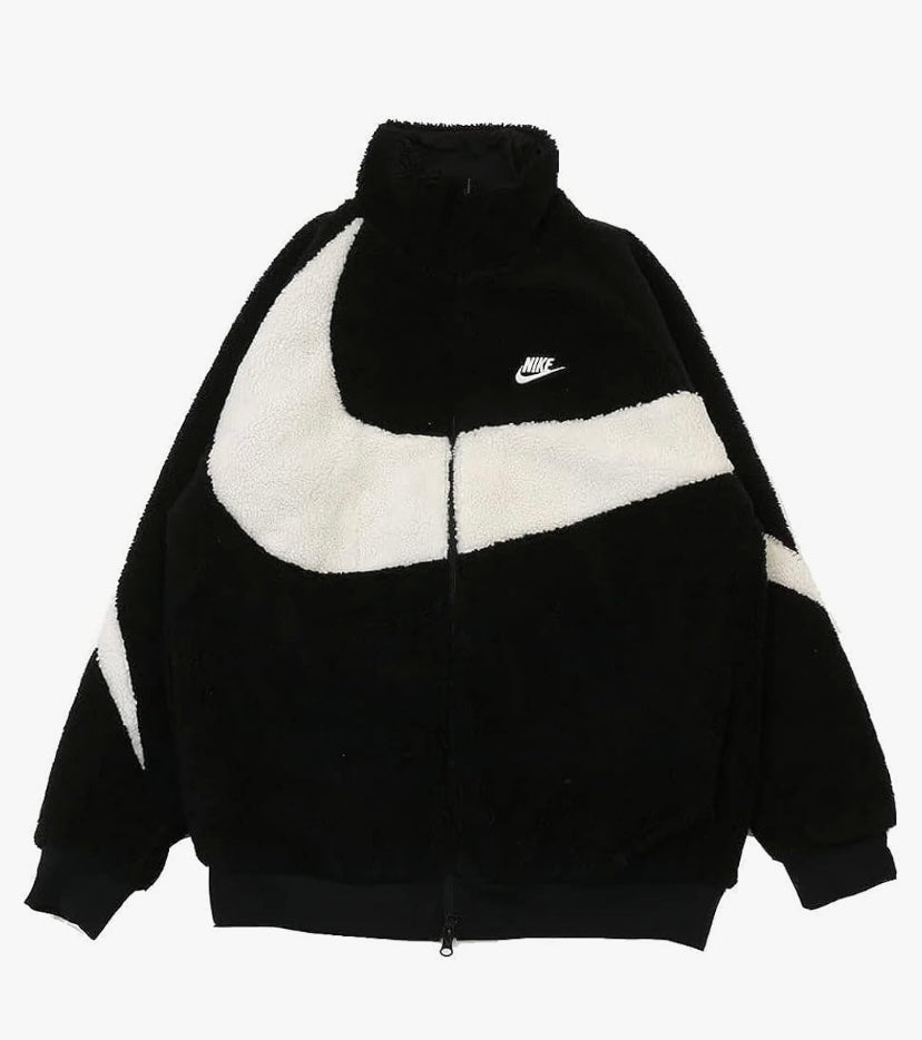 Nike SWOOSH Full Zip Jacket Boa Fleece ILLUSION GREEN/BLACK BQ6546-350