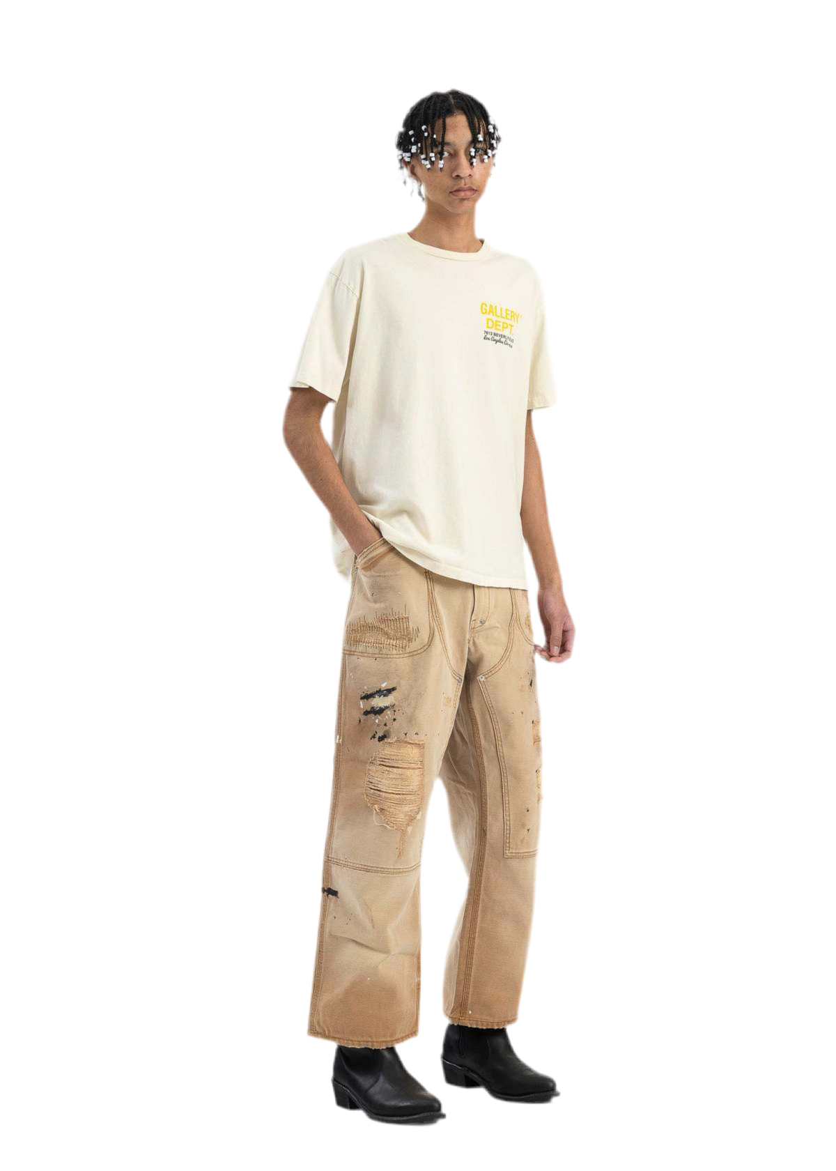 GALLERY DEPT. Cream Drive Thru Tee