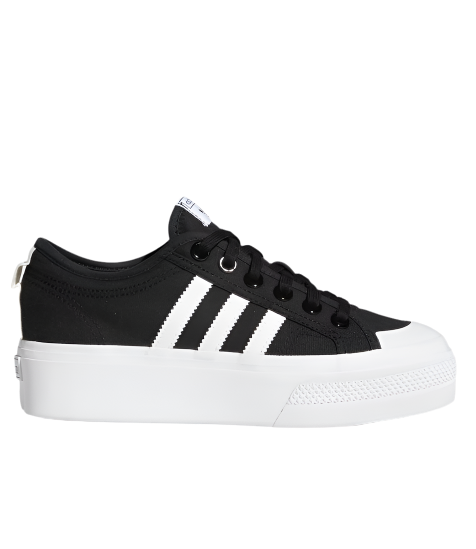 ADIDAS NIZZA PLATFORM SHOES “BLACK/WHITE”