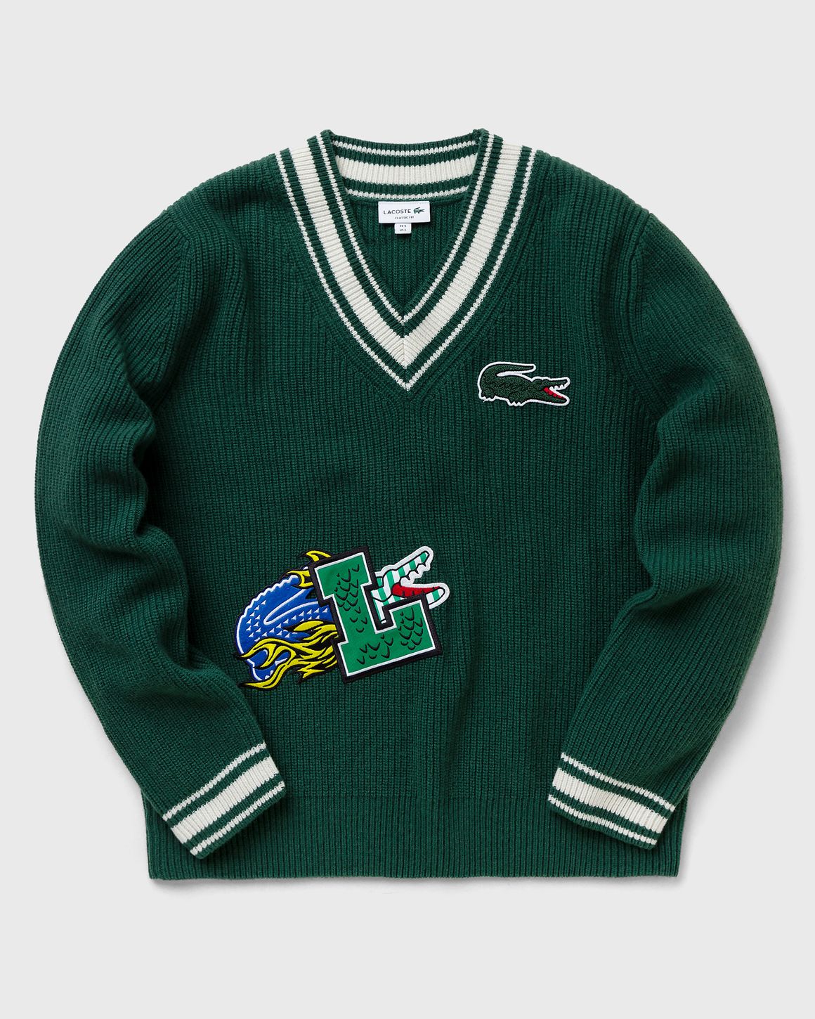 LACOSTE
Comic Logo patch sweater