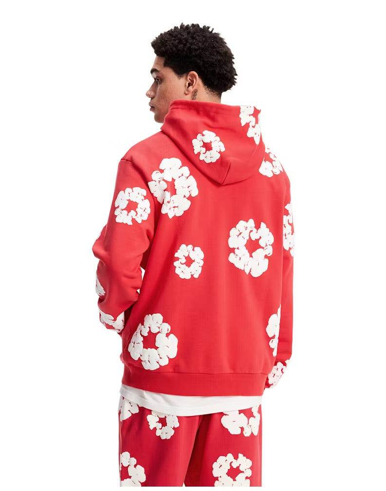 DENIM TEARS COTTON WREATH SWEATSHIRT RED